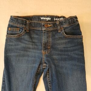 Wrangler Kids' 10 Adjustable Waistband Classic Boot Dark Blue Denim Jeans